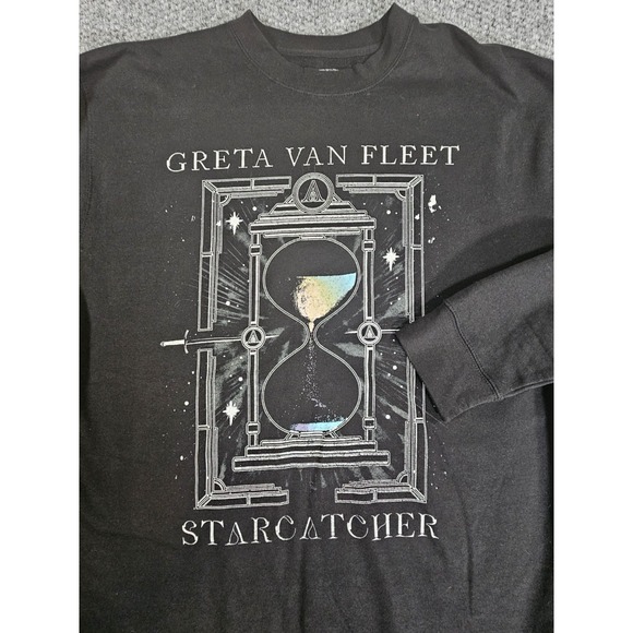 Greta Van Fleet Band Sweatshirt Mens Large Black Starcatcher World Tour - Picture 1 of 6